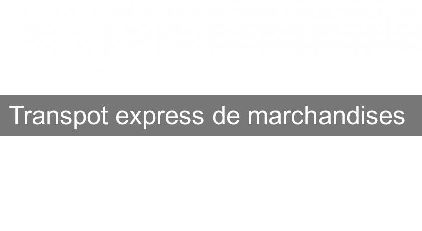 Transpot express de marchandises Transpot express de marchandises