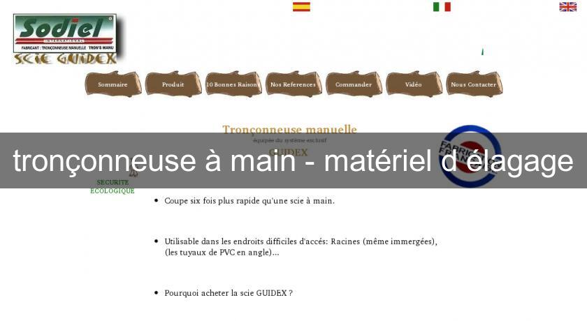 tronçonneuse à main - matériel d'élagage tronçonneuse à main - matériel d'élagage