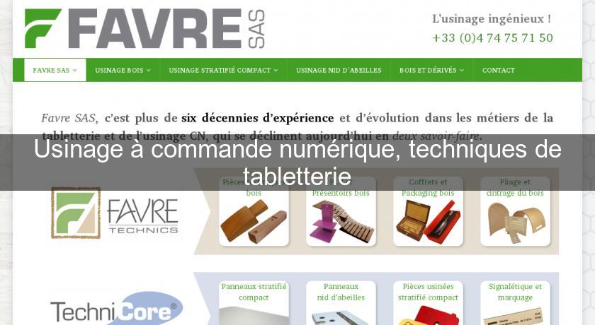 Usinage à commande numérique, techniques de tabletterie Usinage à commande numérique, techniques de tabletterie