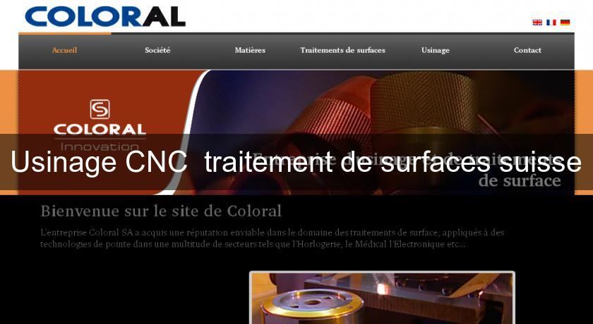 Usinage CNC traitement de surfaces suisse Usinage CNC traitement de surfaces suisse