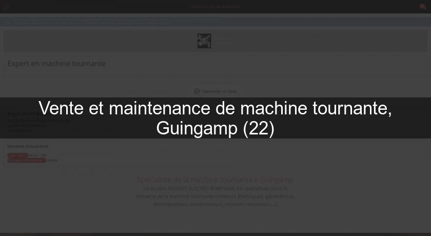 Vente et maintenance de machine tournante, Guingamp (22) Vente et maintenance de machine tournante, Guingamp (22)