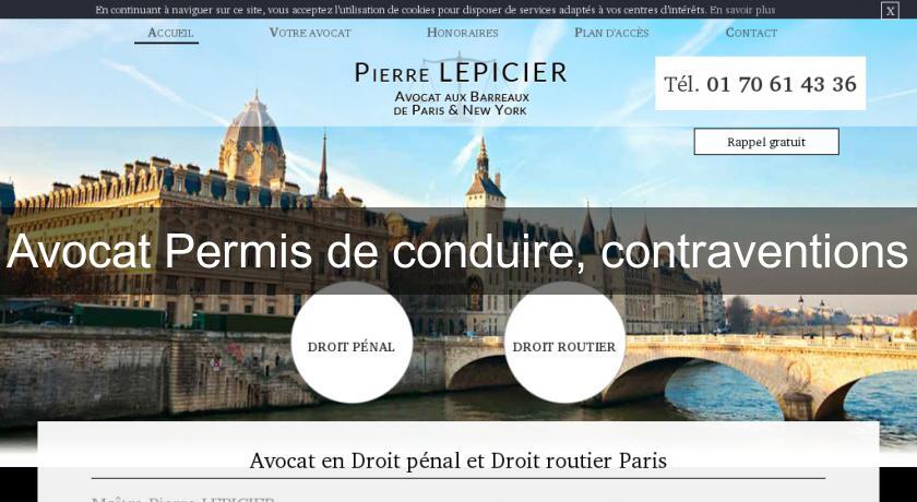 Avocat Permis de conduire, contraventions Avocat Permis de conduire, contraventions