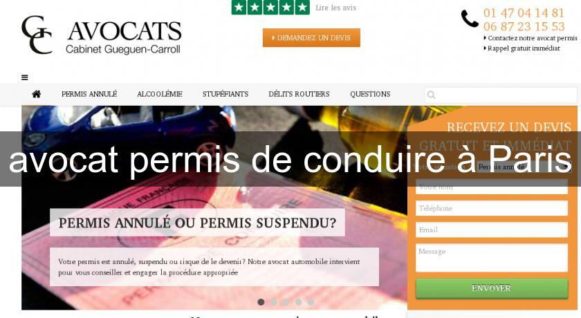 avocat permis de conduire à Paris avocat permis de conduire à Paris