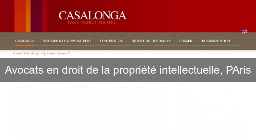 Avocats en droit de la propriété intellectuelle, PAris Avocats en droit de la propriété intellectuelle, PAris