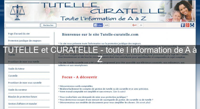 TUTELLE et CURATELLE - toute l'information de A à Z TUTELLE et CURATELLE - toute l'information de A à Z