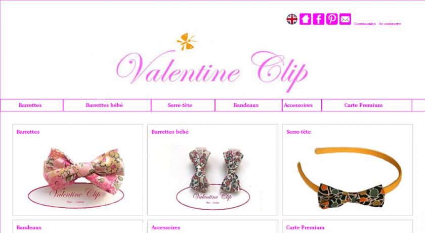 Barette petites filles - valentineclip Barette petites filles - valentineclip