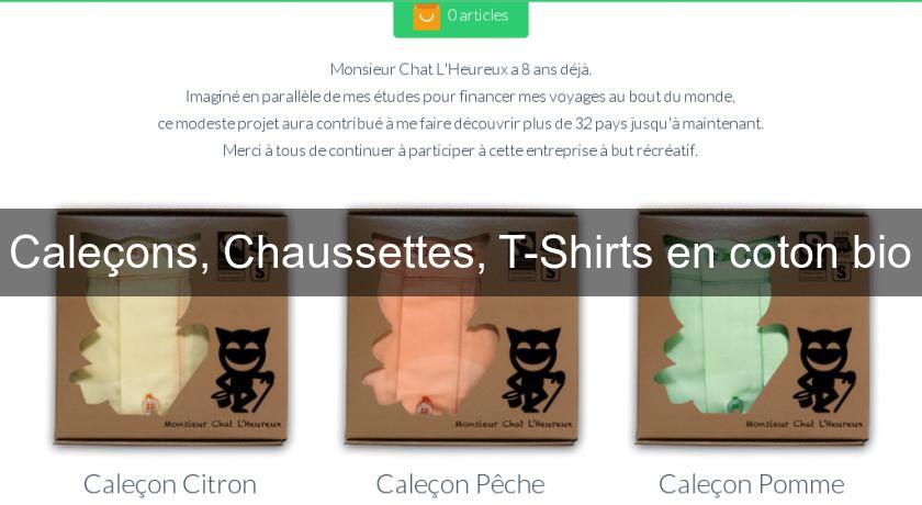 Caleçons, Chaussettes, T-Shirts en coton bio Caleçons, Chaussettes, T-Shirts en coton bio