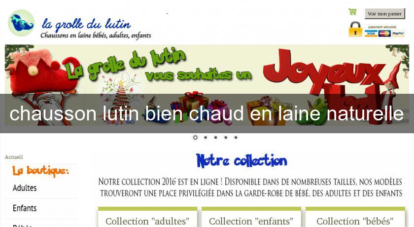 chausson lutin bien chaud en laine naturelle chausson lutin bien chaud en laine naturelle