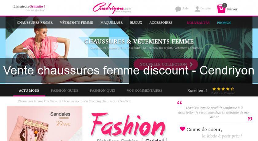 Vente chaussures femme discount - Cendriyon Vente chaussures femme discount - Cendriyon
