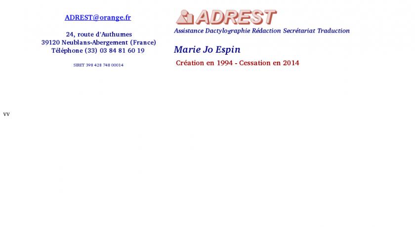 ADREST Secrétariat Traduction 39 ADREST Secrétariat Traduction 39