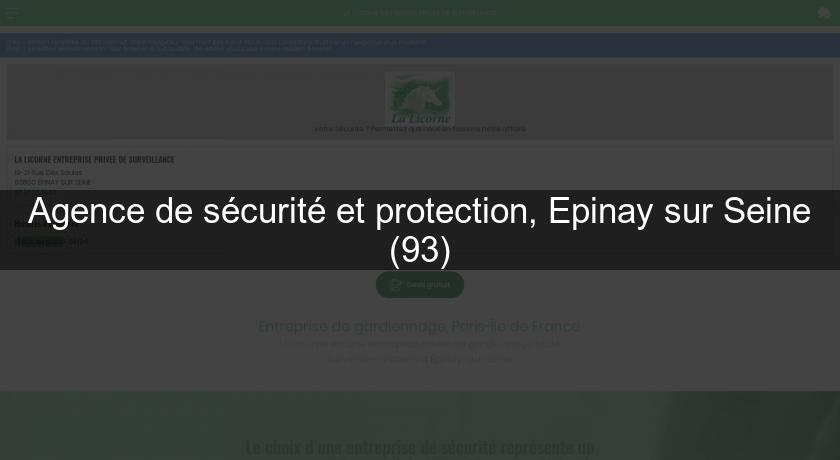 Agence de sécurité et protection, Epinay sur Seine (93) Agence de sécurité et protection, Epinay sur Seine (93)