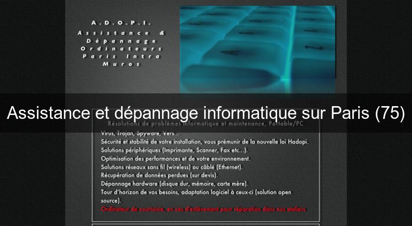 Assistance et dépannage informatique sur Paris (75) Assistance et dépannage informatique sur Paris (75)