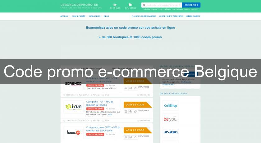 Code promo e-commerce Belgique Code promo e-commerce Belgique