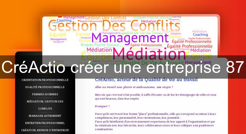 CréActio créer une entreprise 87 CréActio créer une entreprise 87