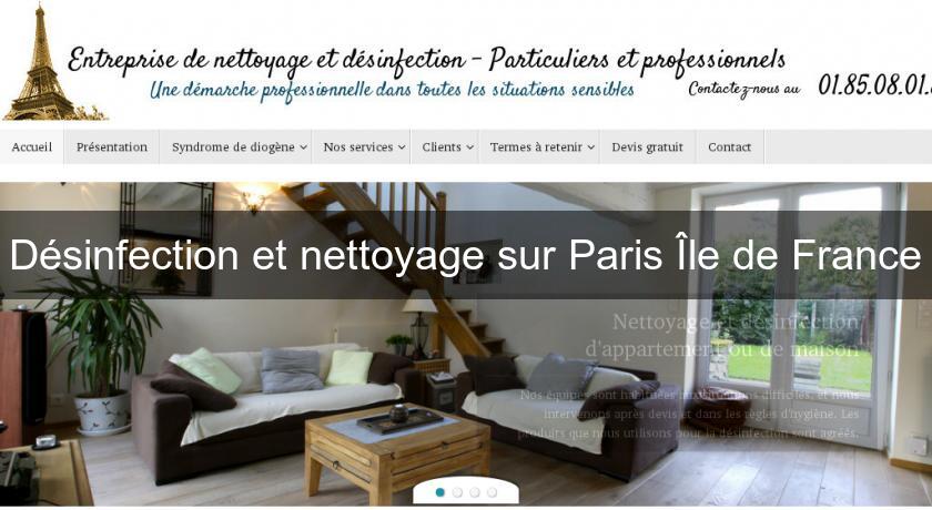 Désinfection et nettoyage sur Paris Île de France Désinfection et nettoyage sur Paris Île de France