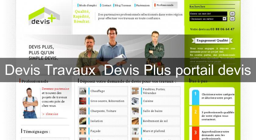 Devis Travaux Devis Plus portail devis Devis Travaux Devis Plus portail devis