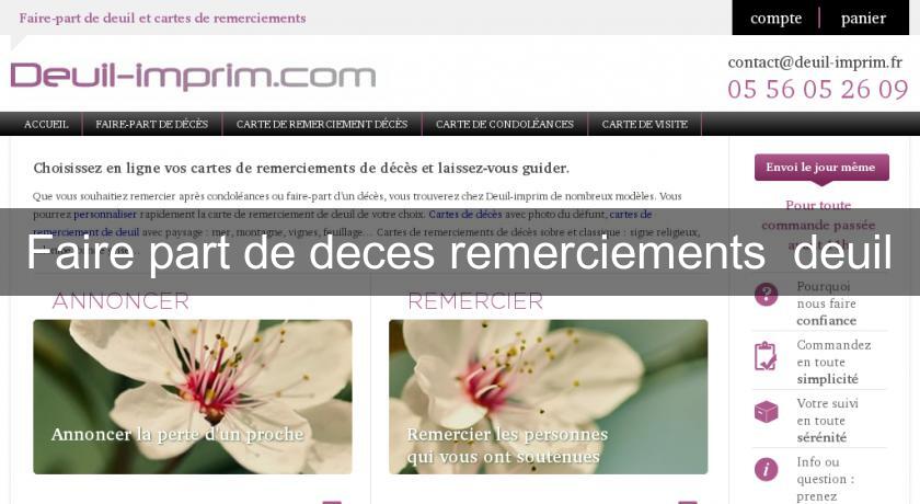 Faire part de deces remerciements deuil Faire part de deces remerciements deuil