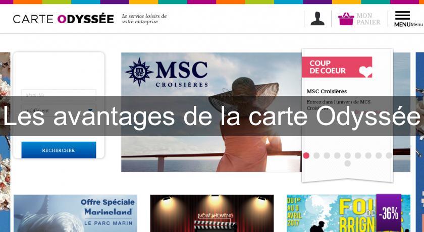 Les avantages de la carte Odyssée Les avantages de la carte Odyssée