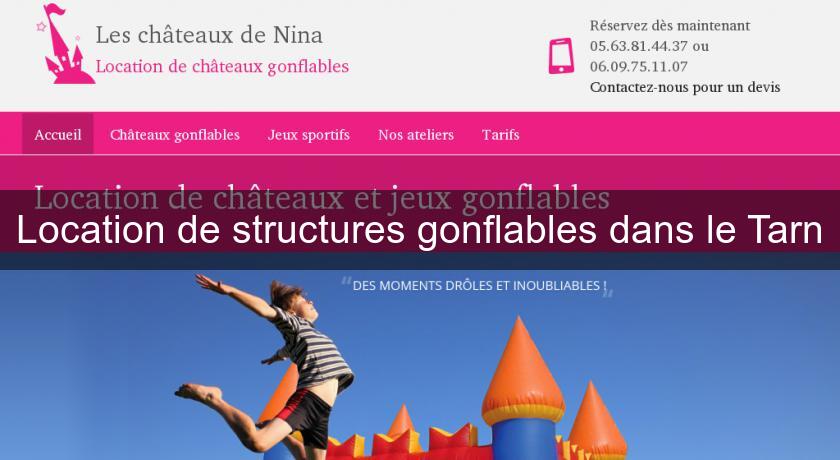 Location de structures gonflables dans le Tarn Location de structures gonflables dans le Tarn
