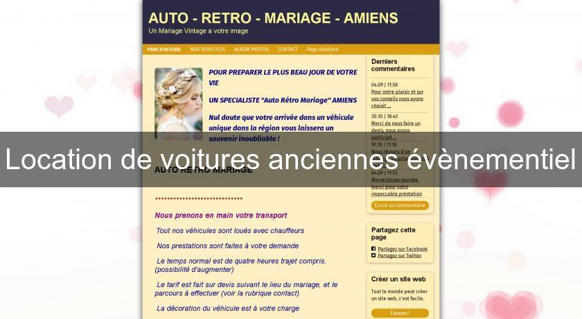 Location de voitures anciennes évènementiel Location de voitures anciennes évènementiel