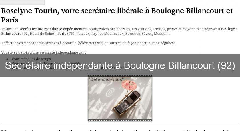 Secrétaire indépendante à Boulogne Billancourt (92) Secrétaire indépendante à Boulogne Billancourt (92)