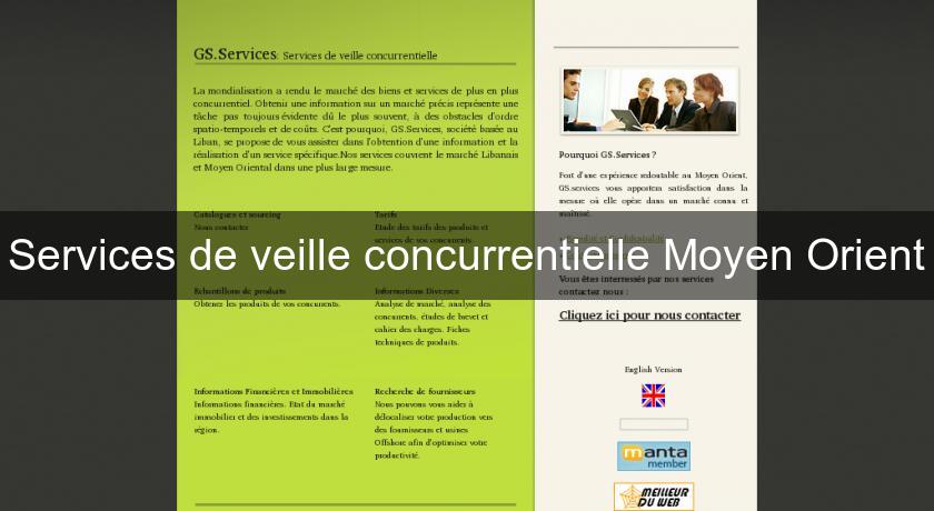 Services de veille concurrentielle Moyen Orient Services de veille concurrentielle Moyen Orient
