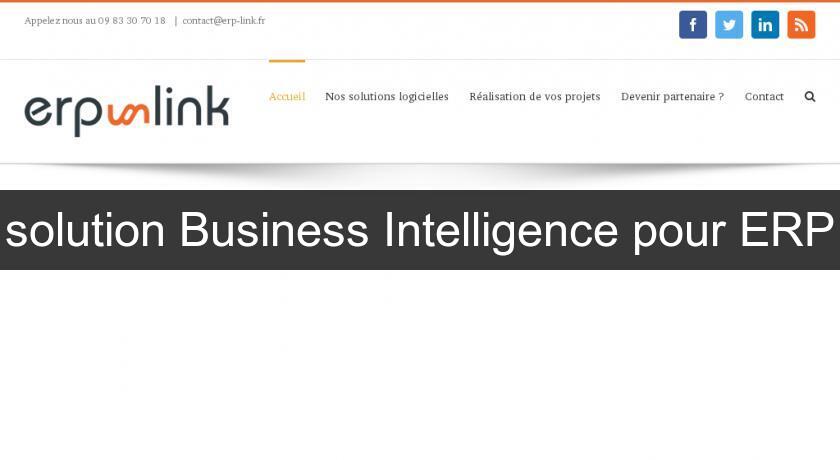 solution Business Intelligence pour ERP solution Business Intelligence pour ERP