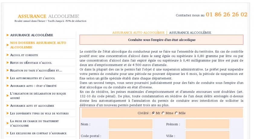 assurance auto pour résiliés et contrôle d'alcoolémie positif assurance auto pour résiliés et contrôle d'alcoolémie positif
