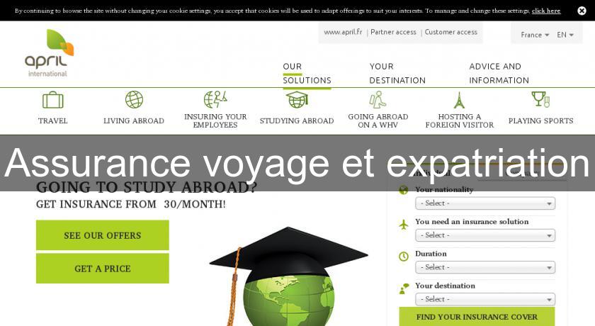 Assurance voyage et expatriation Assurance voyage et expatriation