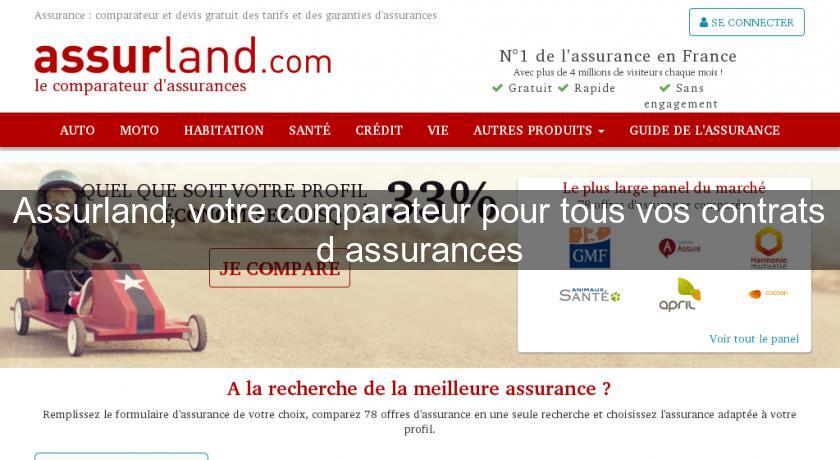 Assurland, votre comparateur pour tous vos contrats d'assurances Assurland, votre comparateur pour tous vos contrats d'assurances