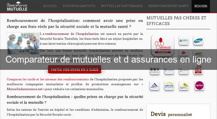 Comparateur de mutuelles et d'assurances en ligne Comparateur de mutuelles et d'assurances en ligne