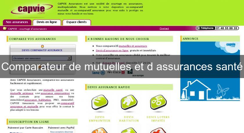 Comparateur de mutuelles et d'assurances santé Comparateur de mutuelles et d'assurances santé