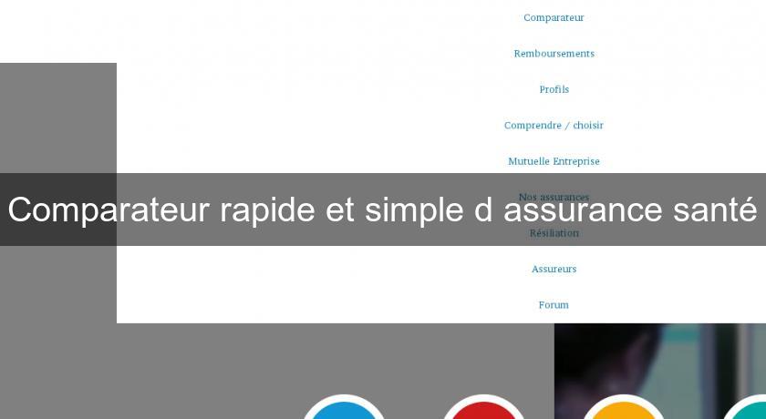 Comparateur rapide et simple d'assurance santé Comparateur rapide et simple d'assurance santé