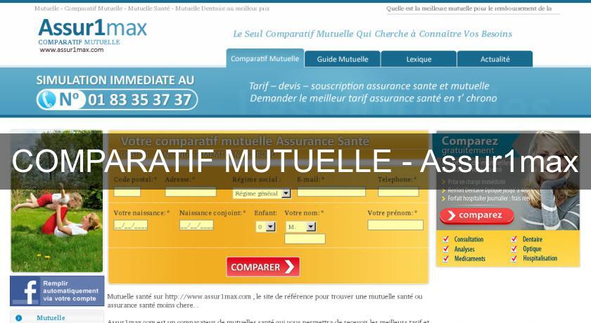 COMPARATIF MUTUELLE - Assur1max COMPARATIF MUTUELLE - Assur1max