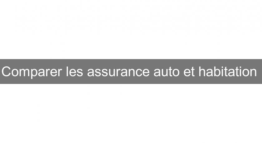 Comparer les assurance auto et habitation Comparer les assurance auto et habitation