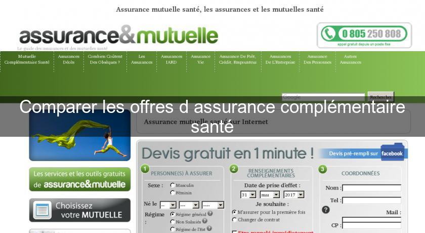 Comparer les offres d'assurance complémentaire santé Comparer les offres d'assurance complémentaire santé