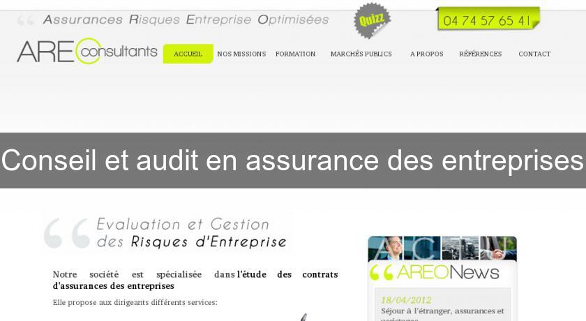 Conseil et audit en assurance des entreprises Conseil et audit en assurance des entreprises