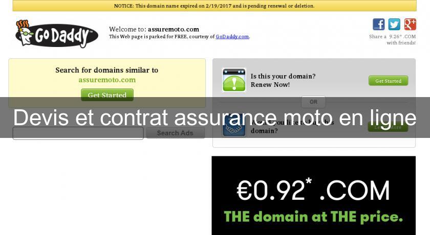 Devis et contrat assurance moto en ligne Devis et contrat assurance moto en ligne