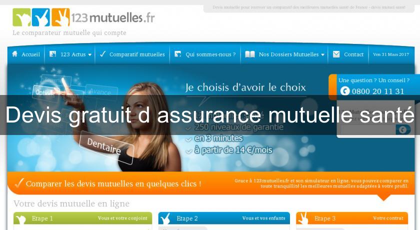 Devis gratuit d'assurance mutuelle santé Devis gratuit d'assurance mutuelle santé