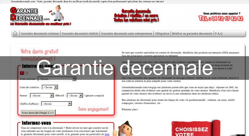 Garantie decennale Garantie decennale