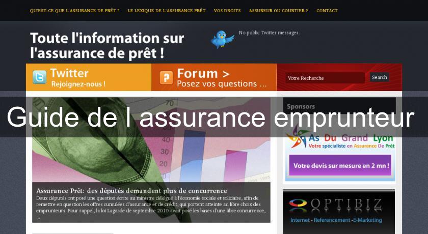 Guide de l'assurance emprunteur Guide de l'assurance emprunteur