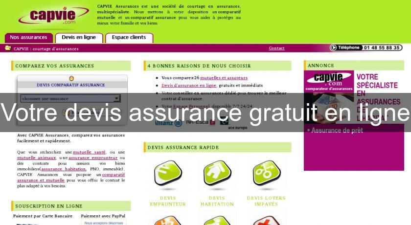 Votre devis assurance gratuit en ligne Votre devis assurance gratuit en ligne