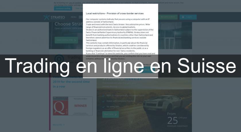 Trading en ligne en Suisse Trading en ligne en Suisse