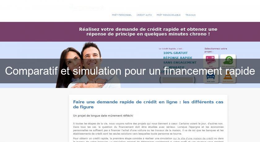 Comparatif et simulation pour un financement rapide Comparatif et simulation pour un financement rapide