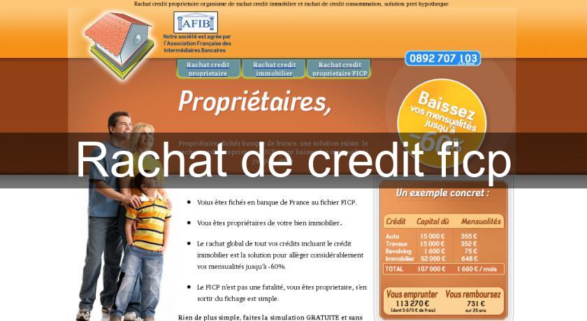 Rachat de credit ficp Rachat de credit ficp