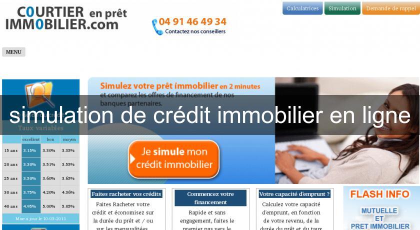 simulation de crédit immobilier en ligne simulation de crédit immobilier en ligne
