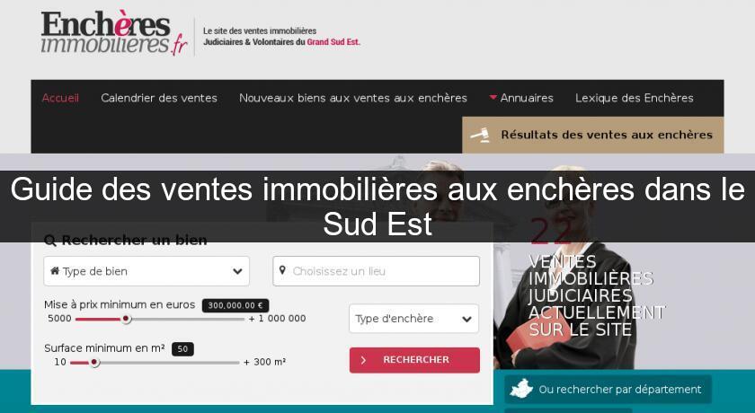 Guide des ventes immobilières aux enchères dans le Sud Est Guide des ventes immobilières aux enchères dans le Sud Est
