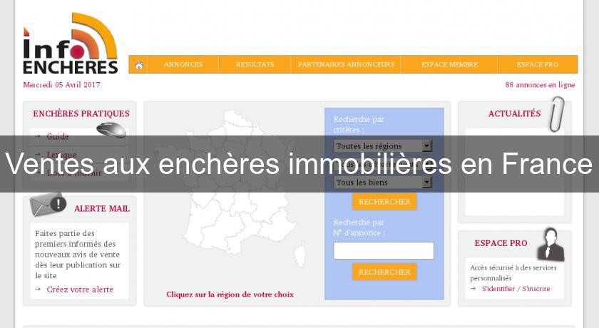 Ventes aux enchères immobilières en France Ventes aux enchères immobilières en France