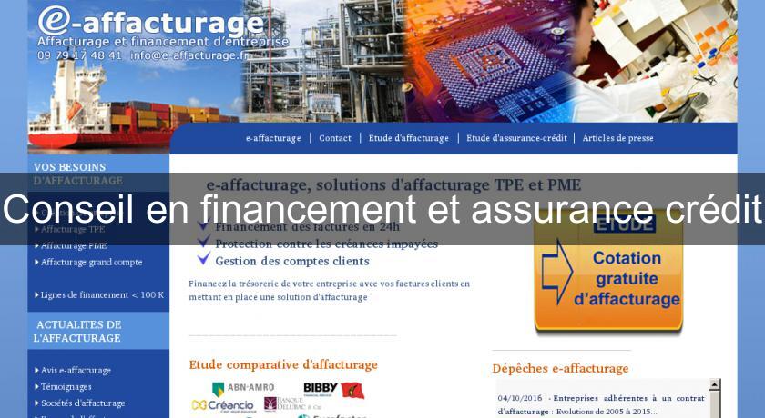Conseil en financement et assurance crédit Conseil en financement et assurance crédit
