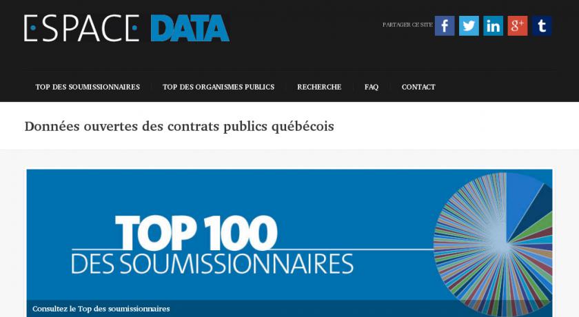 Données ouvertes des contrats publics québécois Données ouvertes des contrats publics québécois